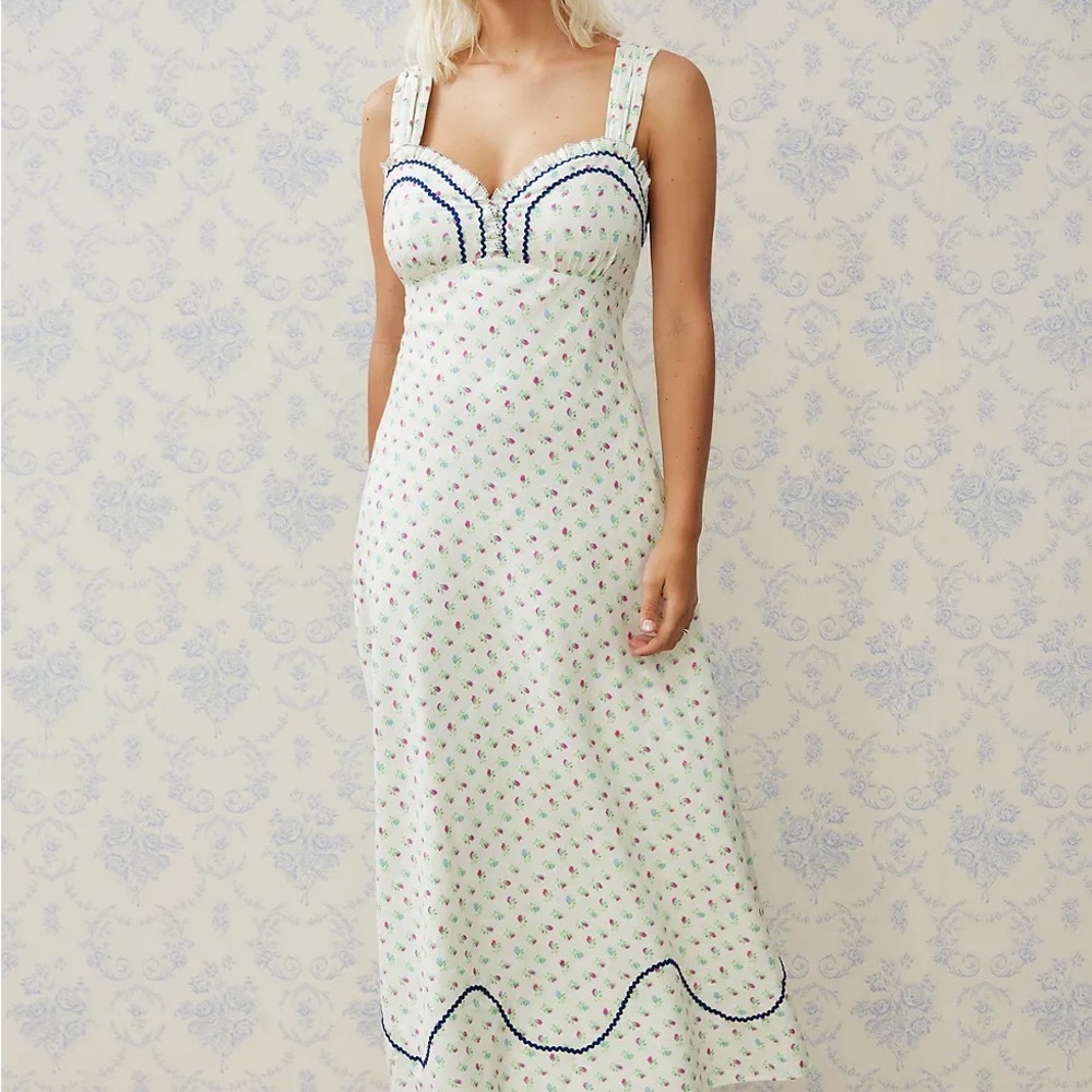 Free people Sweethearts Midi Floral Cotton Dress NWT Size Medium